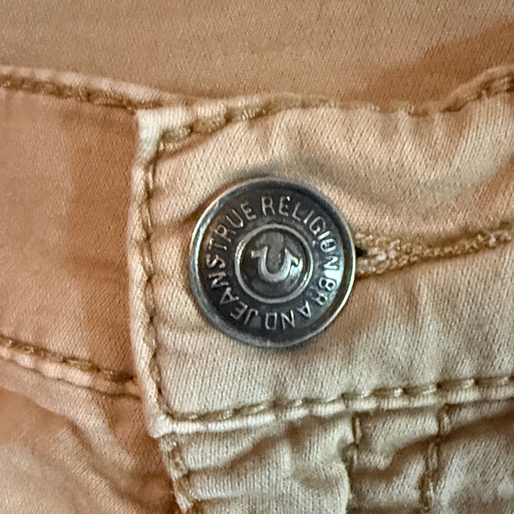 True Religion Tan Jean Shorts for Men - Picture 2 of 5